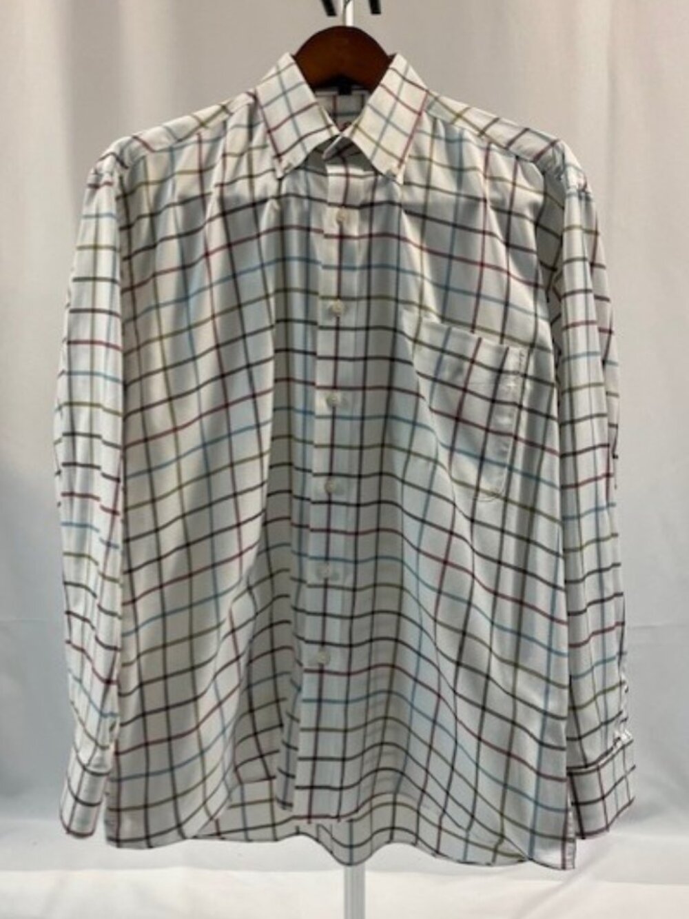 Alan Flusser Button Down Plaid shirt